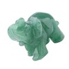 2inch Natural Jade Carved Elephant Crystal Figurine Home Decoration Furnishing