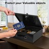 KYODOLED Fireproof Document Box with Key Lock,Safe Storage Box for