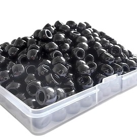 LIS HEGENSA Black Pony Beads Bulk 900 Pcs,Beads for Necklace Jewelry Making Earring Hair Braiding,Bracelets Making Kits,Hair Bead,Bracelet Beads,Plastic Beads for Crafts Braids Girls