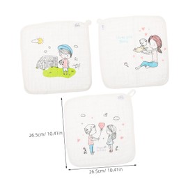 Hohopeti 3pcs Cotton Drool Towels Soft Washcloths for Newborn Face Cleaning Multi Purpose Saliva Wipes Compact Absorbent for Showers Special Occasions