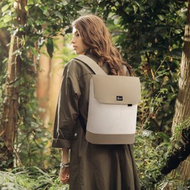 LOVEVOOK School Backpack Girls Teenagers 15.6 Inch Backpack School Teenager with USB Charging Port & Laptop Compartment, Anti Theft School Bag for Women, Khaki Beige