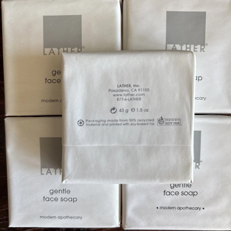 LATHER gentle face Soap 5 pack each 43g 1.5 oz