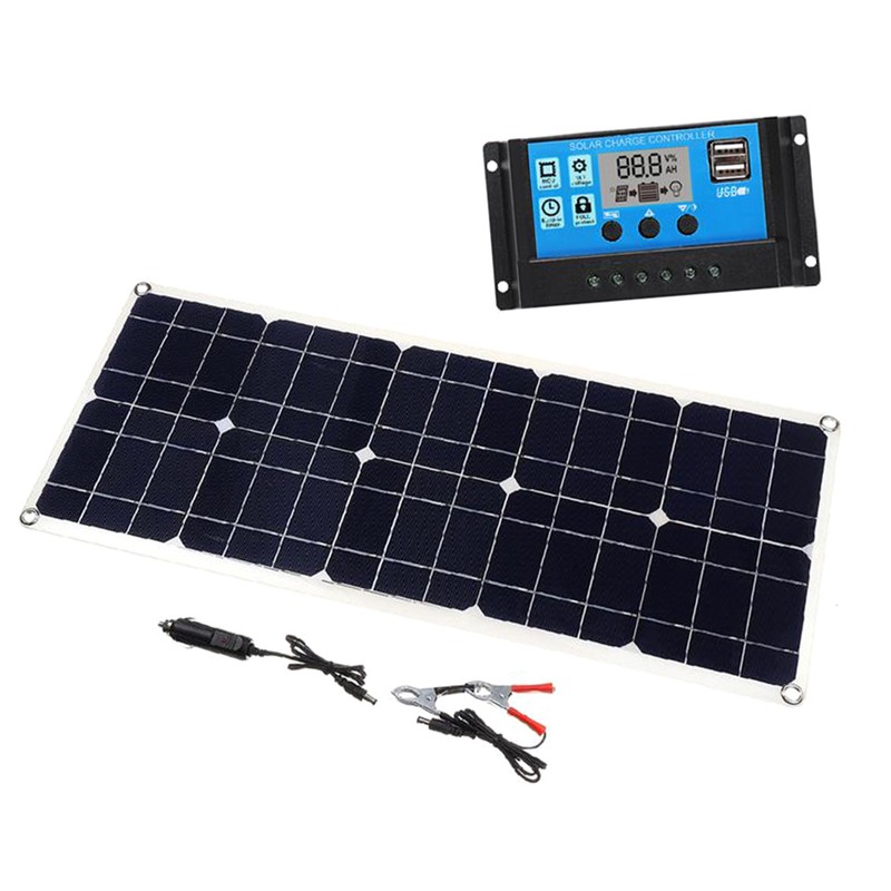 50W 5V/18V Solar Panel Dual USB Output Monocrystalline Solar Panel