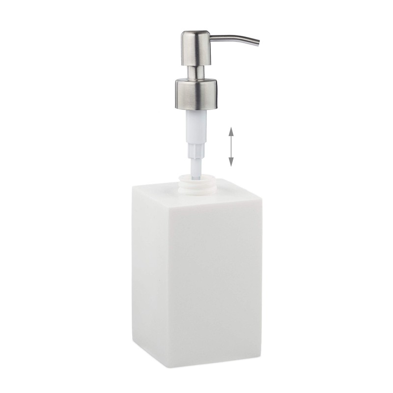 Relaxdays Soap Dispenser 300 ml, Refillable, Bathroom, Kitchen, Liquid Soap