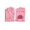 Women's AL3012 All leather Fingerless gloves X-Small Pink