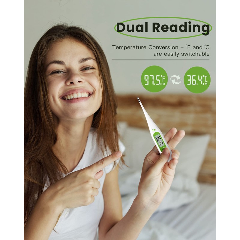 Digital Thermometer, Oral Thermometer Adults Kids Babies, Accurate Fast Switchable