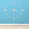 Modern Large Frameless DIY Wall Clock Mirror Surface Sticker for