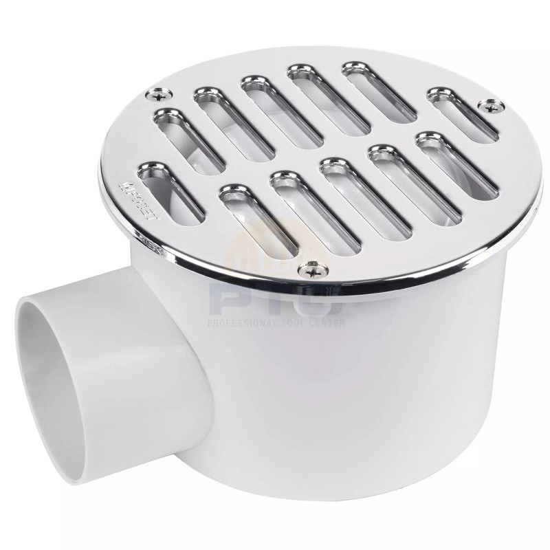 Foset COL-62 ABS side outlet drain and 5" grille, with