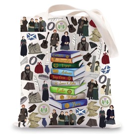 BWWKTOP Outlander Tote Bag Claire & Jamie Fans Gift Scotland Sassenach Travel Shoulder Bag Outlander Merch, Nine Book, One Size