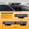ELECHOI 2-PCS Amber/White Roof Top Beacon Emergency Strobe Lights w/Magnetic