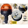 Matel Service Rotating Beacon Orange Warning Light with Flexible Base