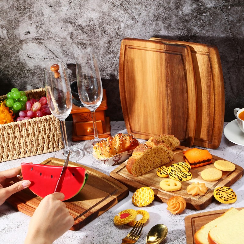 Kigley 10 Pcs Acacia Wood Cutting Boards Bulk for Laser