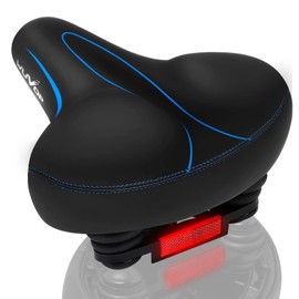 Bicycle Saddle, Ergonomic, Shock-Absorbing and Breathable Bicycle Saddle, Extra Wide and Comfortable Bicycle Pad for Men and Women, Road Bike City MTB Bicycle Seat
