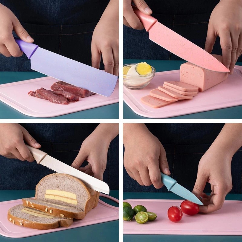 Kitchen Colorful Kitchen Knife Set 6 PCS, Colored Knives Set