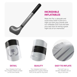 Inflatable Golf Club - Pack of 12 - Novelty Fancy Dress Golf Club Prop - Perfect Accessory for Sporting Fancy Dress Costumes