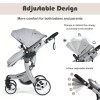 Costway 2-in-1 Foldable High Landscape Infant Stroller W/ Diaper Bag