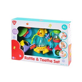 PLAY Rattle & Teethe Set (5 Piece) Pretend Activities Perfect for Your Little Growing Baby 6 Months & Up