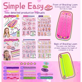 Girls Friendship Bracelet Making Kit: Girl Toys Bracelets Braiding Kits Kids Birthday Gifts Age 7 8 9 10 11 12 Year Old, Crafts Art Cool Presents for Teen, DIY Jewelry String Maker Travel Activity Set