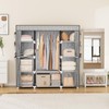 VTRIN Portable Closet Wardrobe for Hanging Clothes 57.3 Inch Large