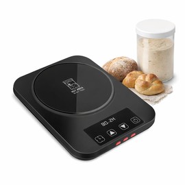 Sourdough Starter Warmer– Precise 1°F Thermostat Control (70–100°F), Auto On/Off, 12-Hour Timer, Fits Jars Up to 40oz, Ideal for Home Baking and Fermentation(Black)