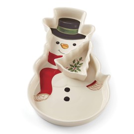 Lenox 886863 Holiday Entertaining Snowman Chip & Dip