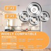 W10196405 W10196406 Chrome Drip Pans Kit Compatible for Whirlpool- 1x8"