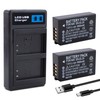 2 Pack EN-EL20 EN-EL20a Battery with Charger Compatible with Nikon