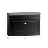 Haotian FSR82-L-SCH, Black Hallway Shoe Bench, Modern Design Shoe Rack,