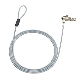 Sanwa Supply SLE-36S Dial Type Security Wire Lock (for Noble Wedge Slot) Wire Length 0.6 ft (2 m) / Wire Diameter 0.17 inch (4.4 mm)