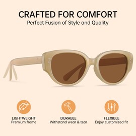 STGATN Cat Eye Womens Sunglasses Polarized UV Protection Retro Y2K Style, Ideal for Driving Hiking Outdoor Activities