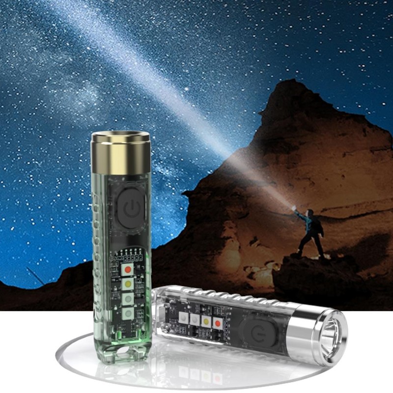 Keychain Flashlight Outdoor Portable Fast Charging Rechargeable Mini Pocket Flashlight