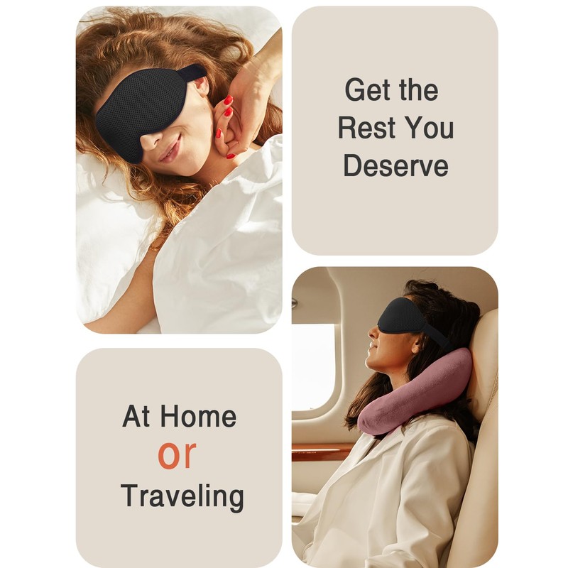 MABAO 2 Packs Sleep Mask for Side Sleeper, Eye Mask