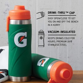 Gatorade Stainless Steel Sport Bottle, 26oz, Double-Wall Insulation