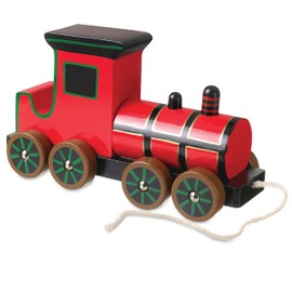 Steam Train Pull Along Toy - Wooden Push and Pull Along Toy Cars & Vehicles - 1st Birthday Gifts for Baby Boys and Girls, 1 Year Olds, Toddler - Early Development & Activity Toys by Orange Tree Toys
