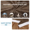 Pfrstuv Sectional Couch Covers, Leather Look Sofa Cover L Shape