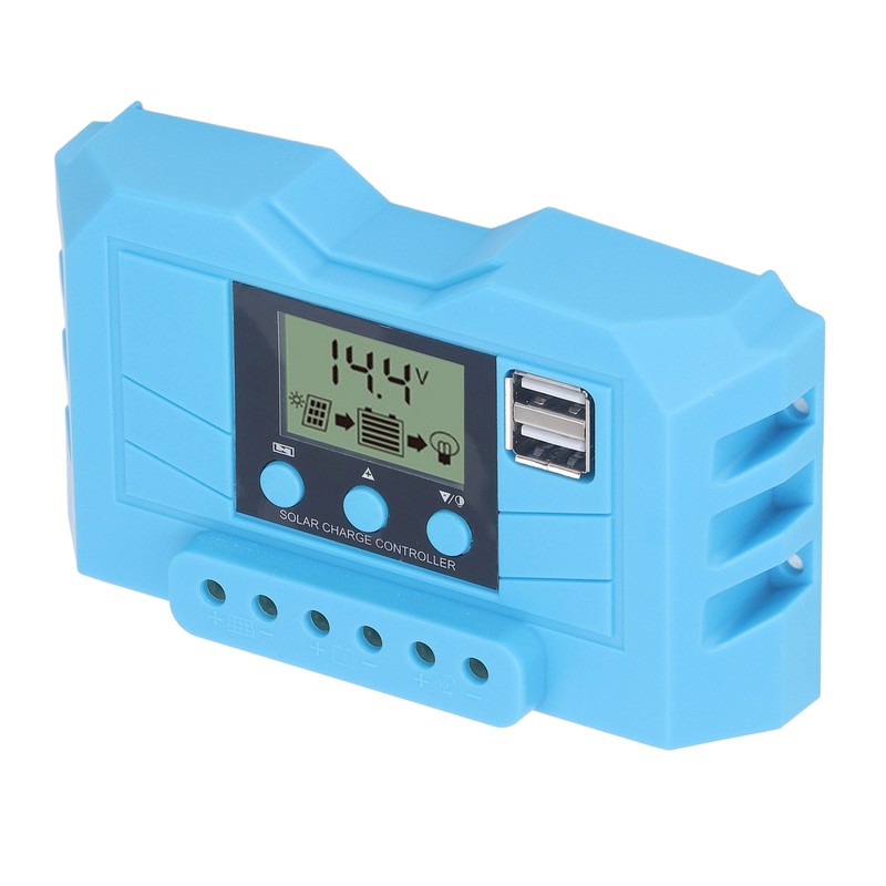 Solar Charge Controller LCD Display 12V 24V Dual USB Port