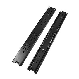 URBEST Drawer Slide, Ball Bearing Drawer Slides Side Mount Full Extension, 1 Pair (14 Inch, Black)