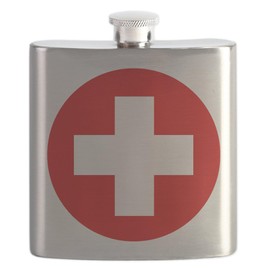CafePress First Aid Kit Flask 7 oz Stainless Steel Drinking Flask