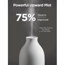 InnoGear Essential Oil Diffuser, 150ml Ceramic Stone Diffuser Handcrafted Aromatherapy Diffusers Ultrasonic Cool Mist Humidifier Vaporizor with 2 Mist Modes Waterless Auto Off for Room Office, White