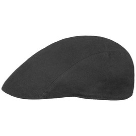 Lipodo Men's Flatcap Peaked Cap One Size (55 - 60 cm) 100% Cotton Cap - Flat Cap Black Beige Olive Red - Black , size: 55-60