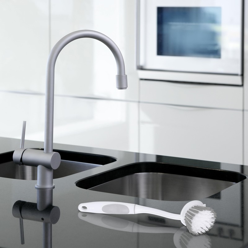 Relaxdays Dish Brush Set of 6 Medium Hard Bristles Rubberised