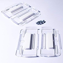 Frameless Number Plate Holder Suitable for 2 Number Plates in Germany (Transparent)