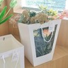 20Packs White Flower Gift Bag with Clear Window, Bouquet Bags