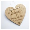 Welcome Please Take Off Your Shoes Wooden Heart Plaque Sign