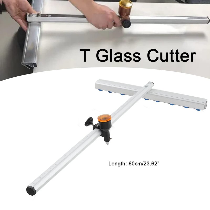 T-Shaped Glass Cutting Tool ECUTEE 23.6" T-Cutter Glass Cutting Tools