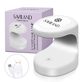 Saviland Mini Nail Lamp - 16W U V/LED Nail Dryer U V Light for Nails for Gel Nail Polish, Builder Nail Gel, Glue Gel, Nail Art Tools for Starters Home DIY Professionals Salon