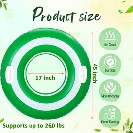 2PCS Pool Swim Ring Inflatable Pool Floats Water Fun Large Adult Swimming Pool Float for Beach Lake Summer Holiday Beach Party (Green K-Lollipop)