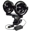 RoadPro 12 Volt Truck Dash Fan Dual Personal Cooling Fan