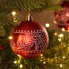 com-four® 6 x Christmas Baubles, Shatterproof Plastic Christmas Tree Decorations