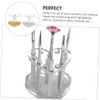 MERRYHAPY Acrylic Lip Liner Stand Makeup Brush Holder 2pcs Heart